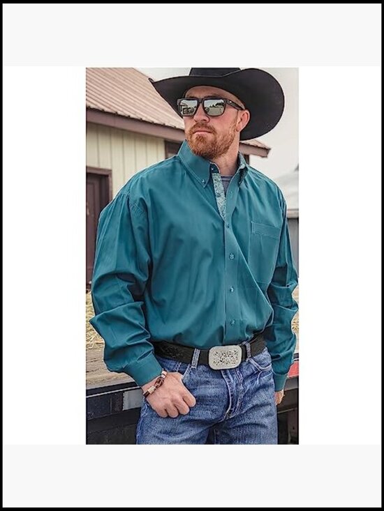Genuine Leather Western Belt with Silver Diamond Buckle main image 4